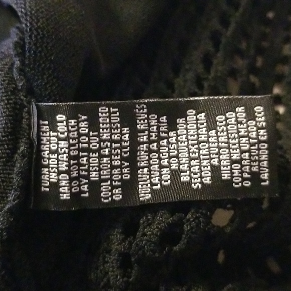 Nanette Lepore Knit Mesh Black Shortsleeve Above The Knee Dress Size Large - Picture 12 of 12